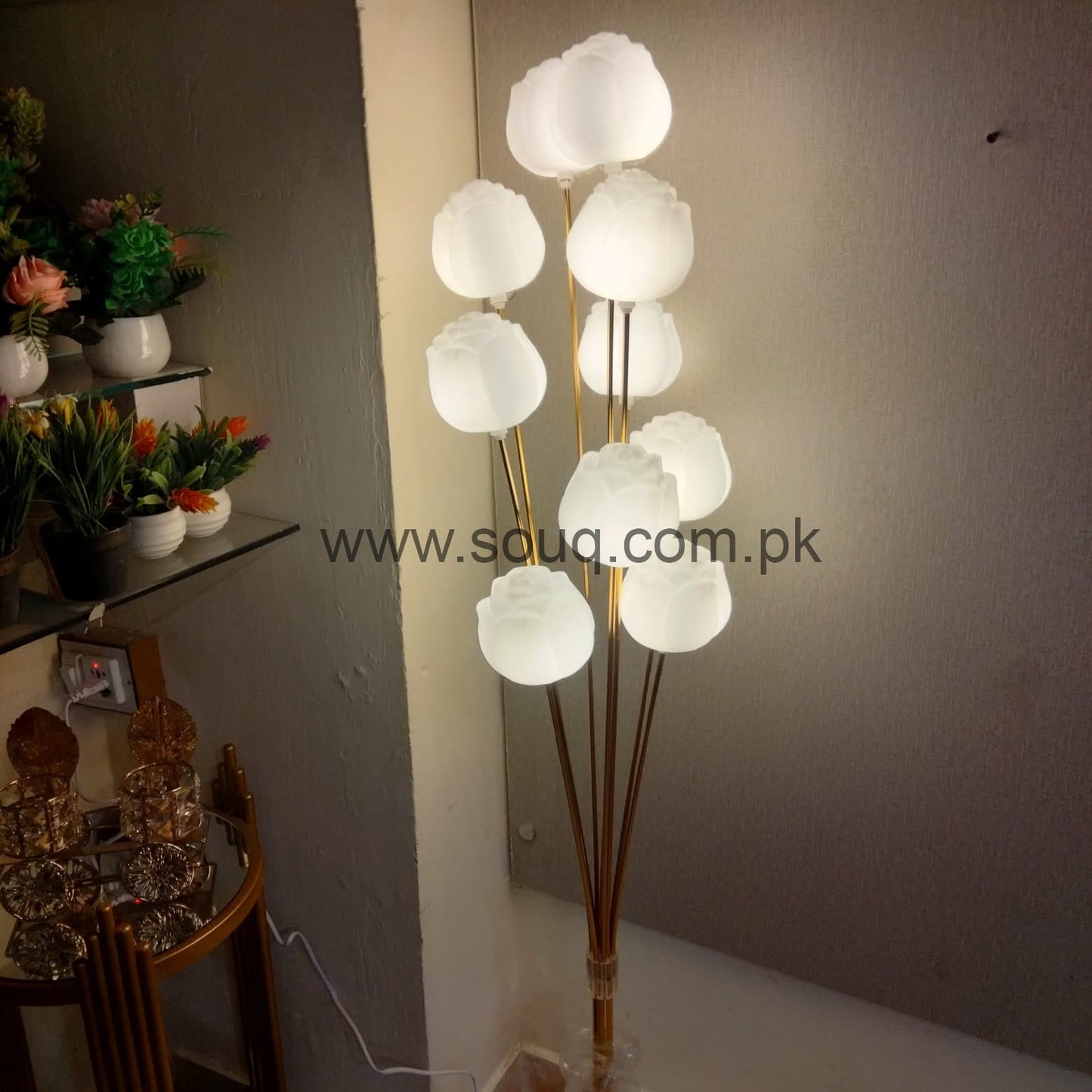 Antique Style Corner Golden stand Lamps - Home decoration Lamps