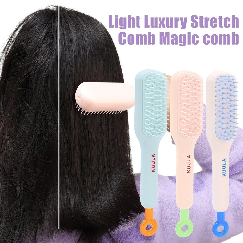 Multipurpose Self Cleaning Hairbrush