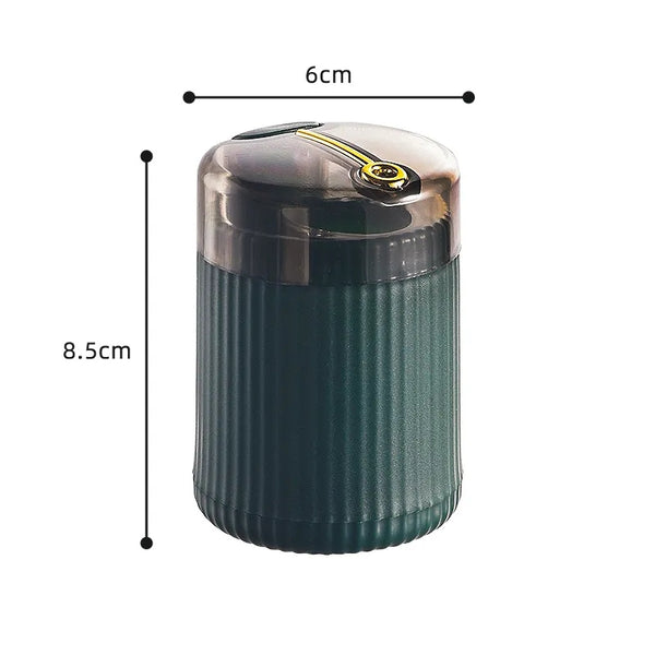 Top press toothpick holder