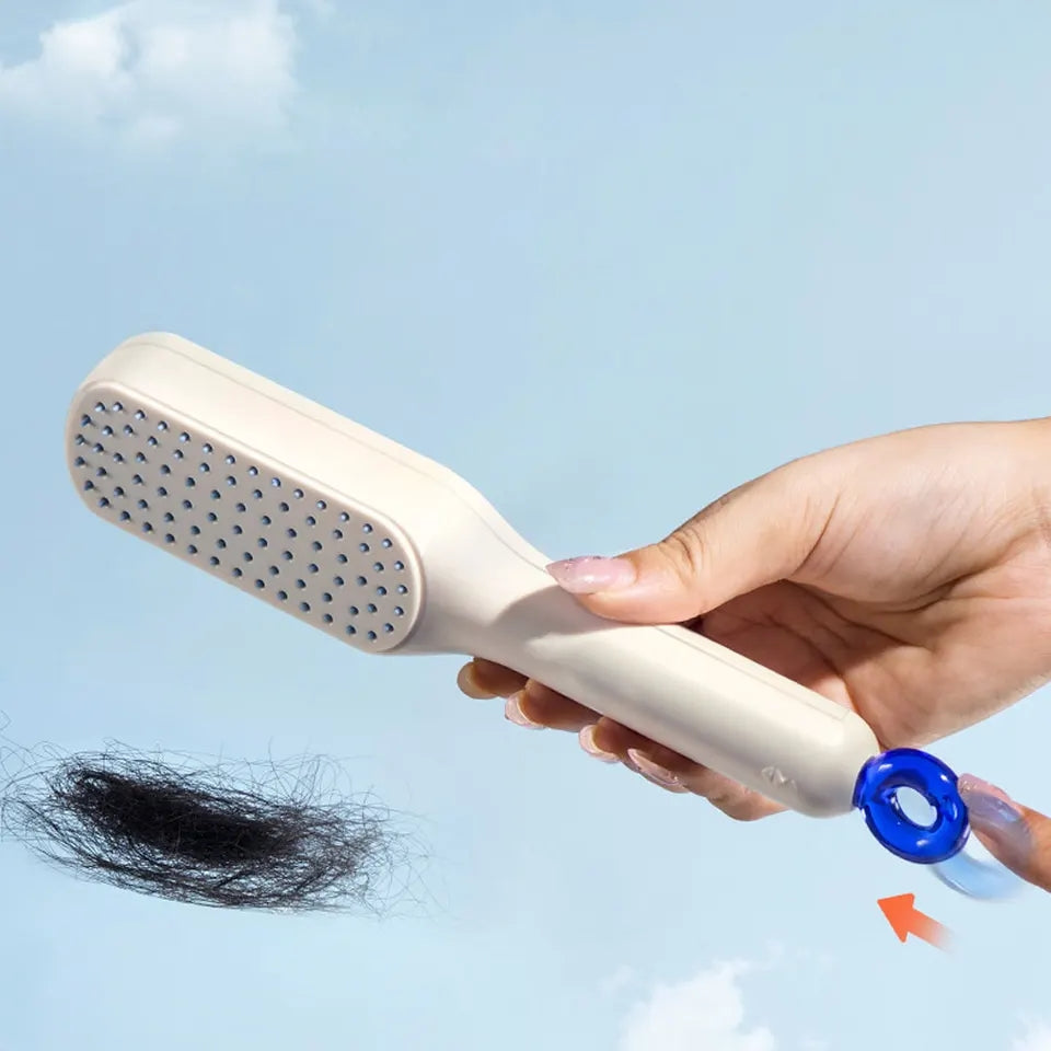 Multipurpose Self Cleaning Hairbrush