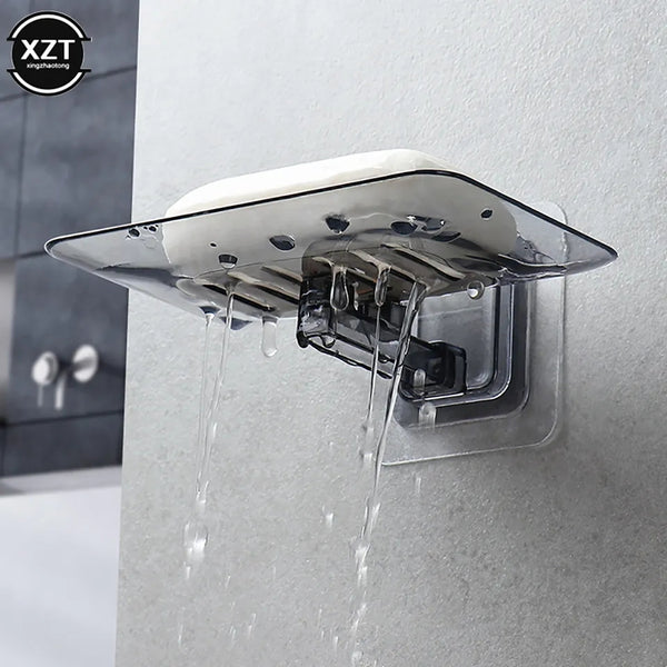 Transparent wall mounted soap holder