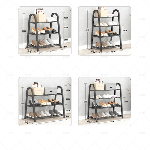 Four layer shoe rack
