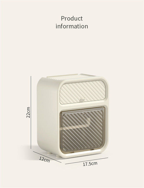 Wall mounted tissue holder and storage organizer