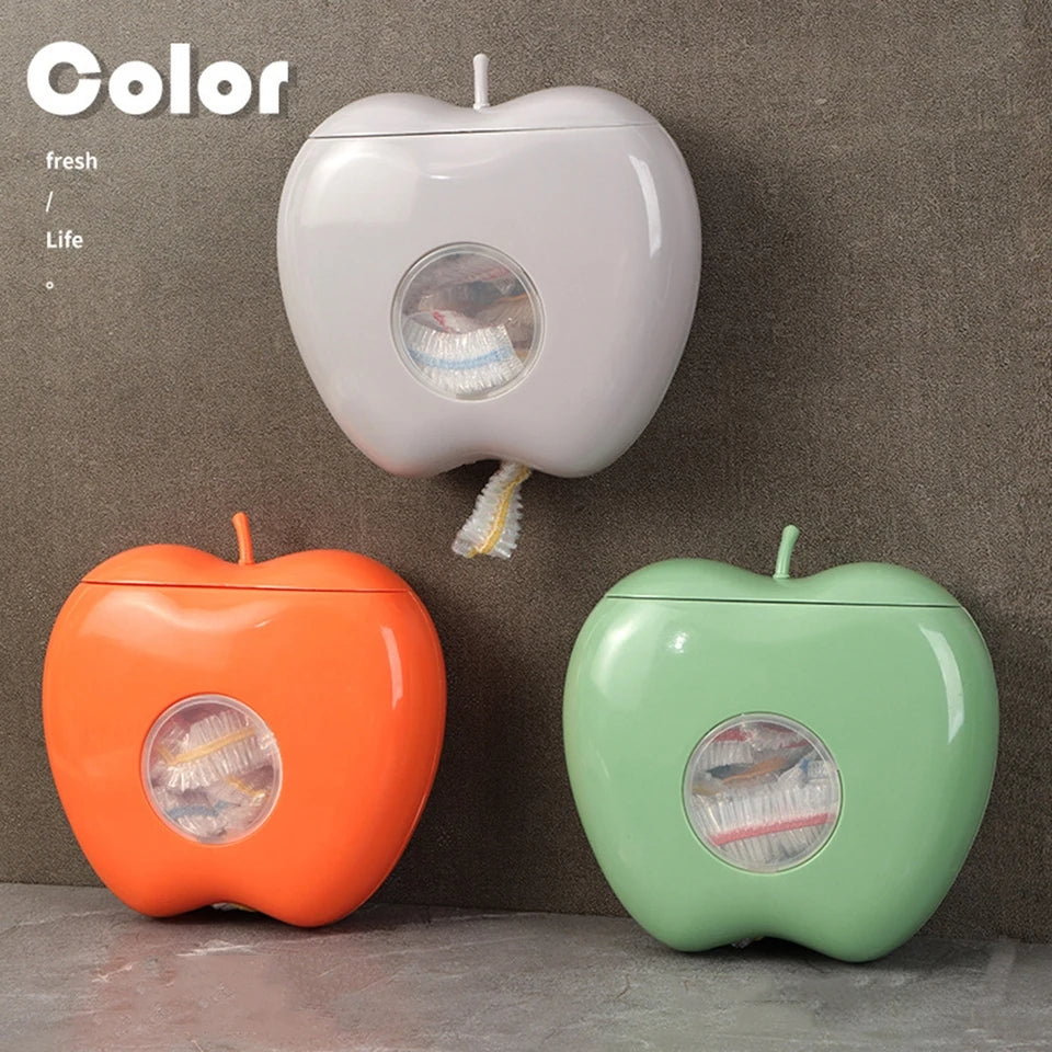 apple shape wall mounted plastic packaging storage box
