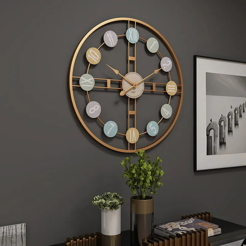 Imported metallic colorful digit clock
