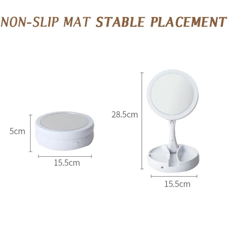 Foldable LED Mirror