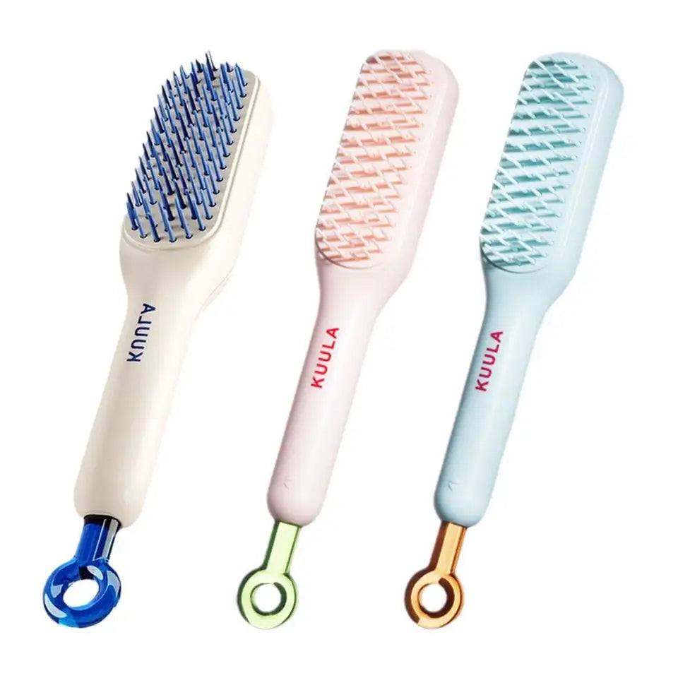 Multipurpose Self Cleaning Hairbrush