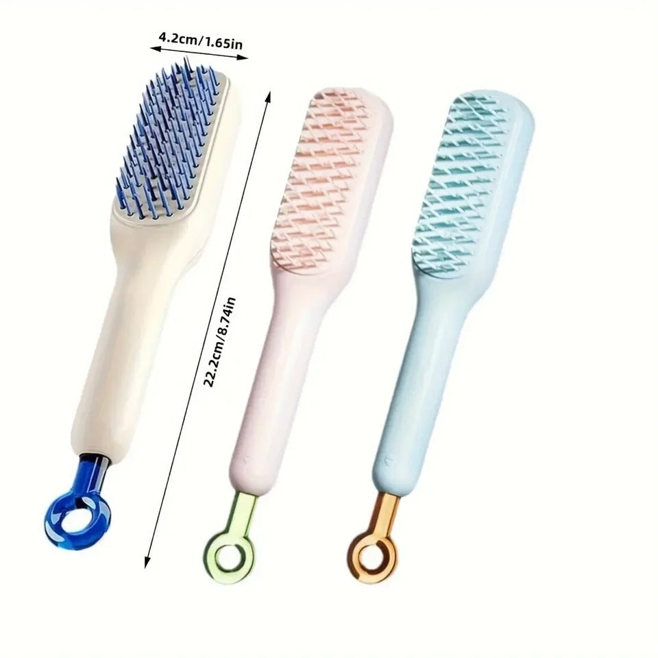 Multipurpose Self Cleaning Hairbrush