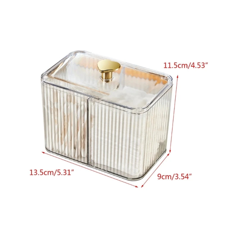 Cotton bud holder + cosmetics organizer