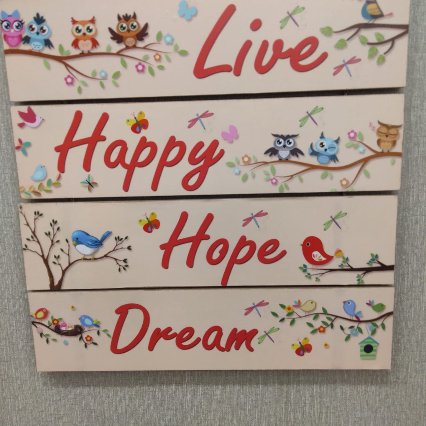 Smile Love live happy quotation hanging- wall decoration hanging