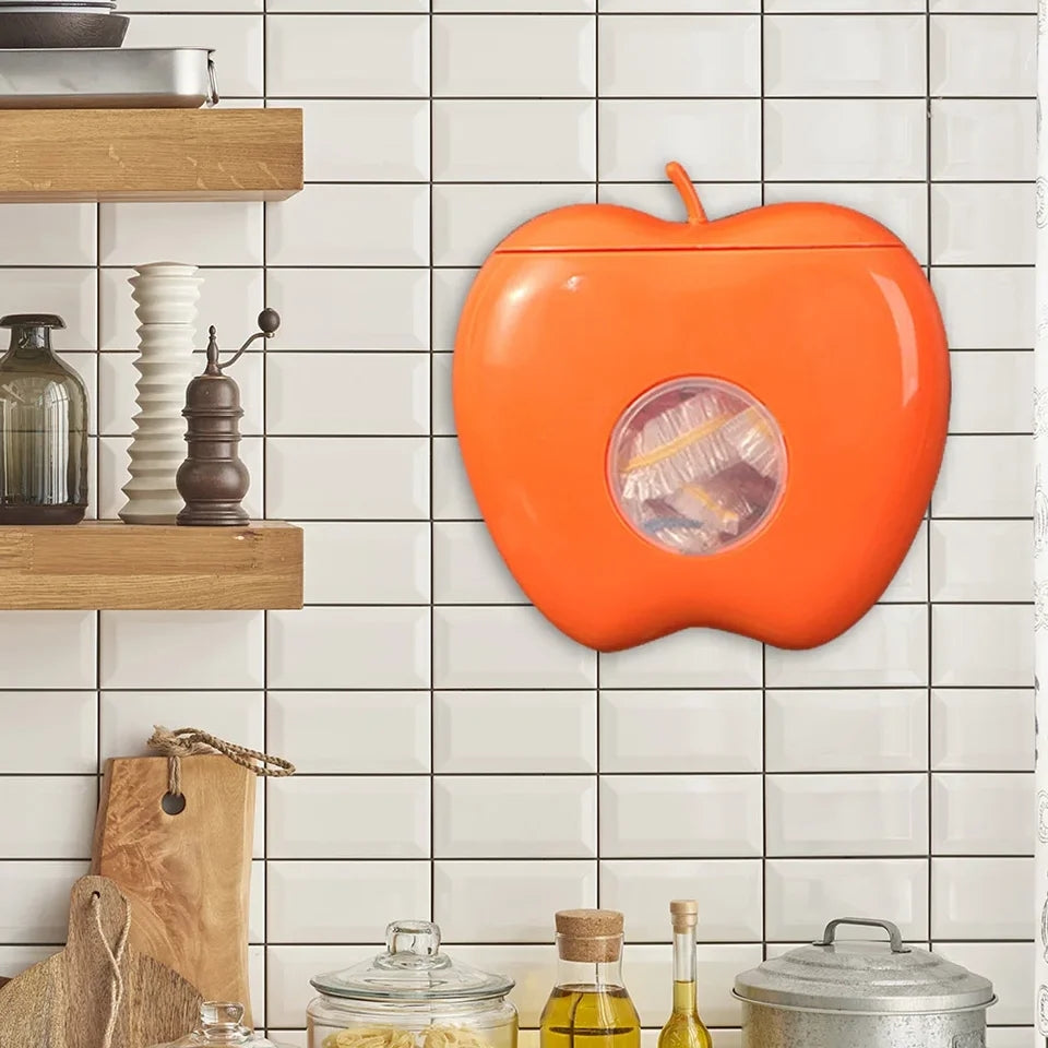 apple shape wall mounted plastic packaging storage box
