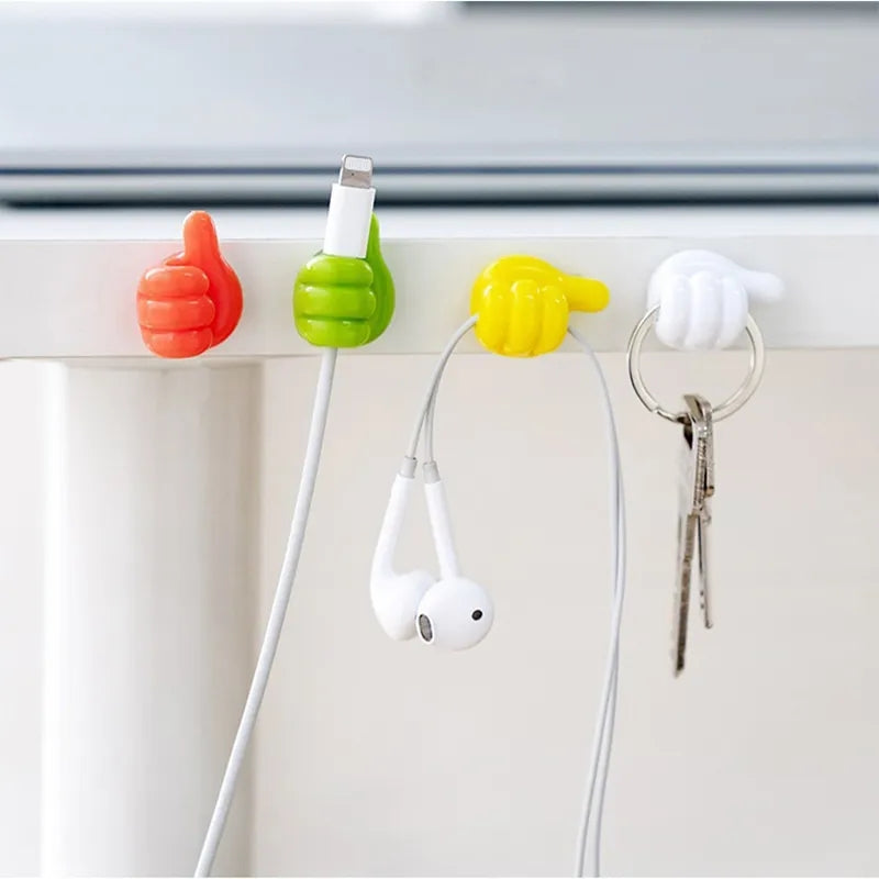 Pack of 10 pieces Thumb mini cable organizer silicon USB cable management multi purpose thumb holder