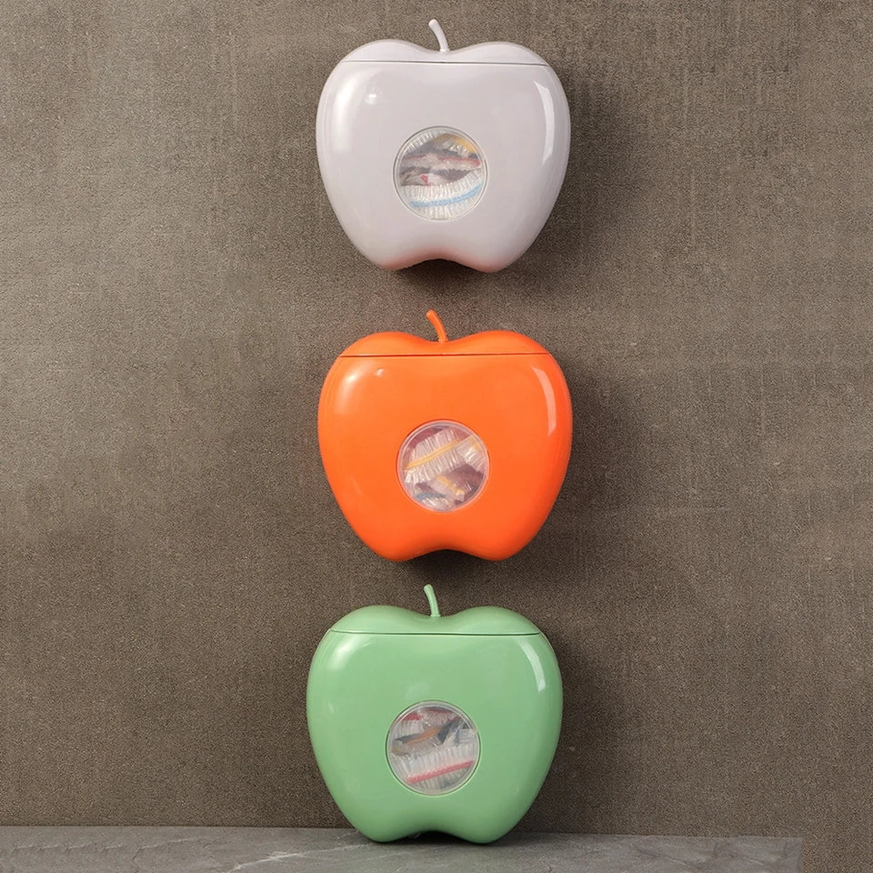 apple shape wall mounted plastic packaging storage box