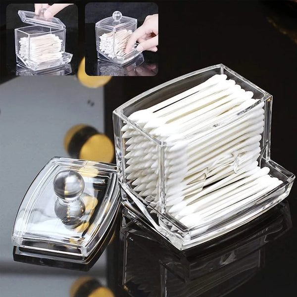 Acrylic cotton bud holder