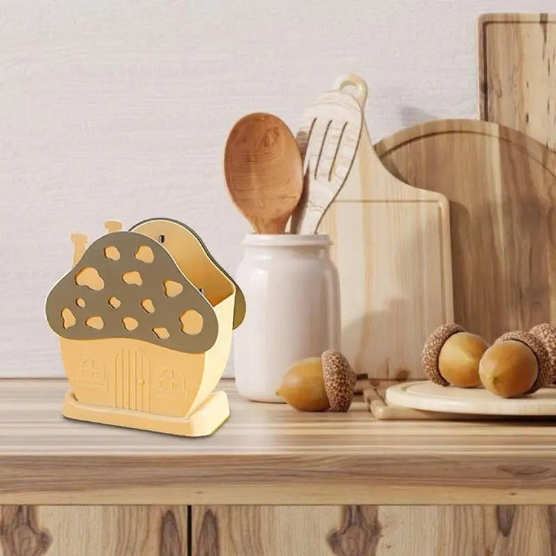 Mushroom design cutlery holder random colour