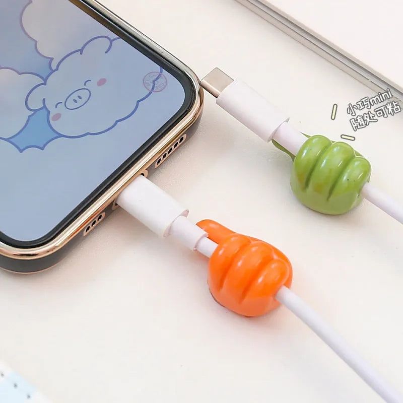 Pack of 10 pieces Thumb mini cable organizer silicon USB cable management multi purpose thumb holder