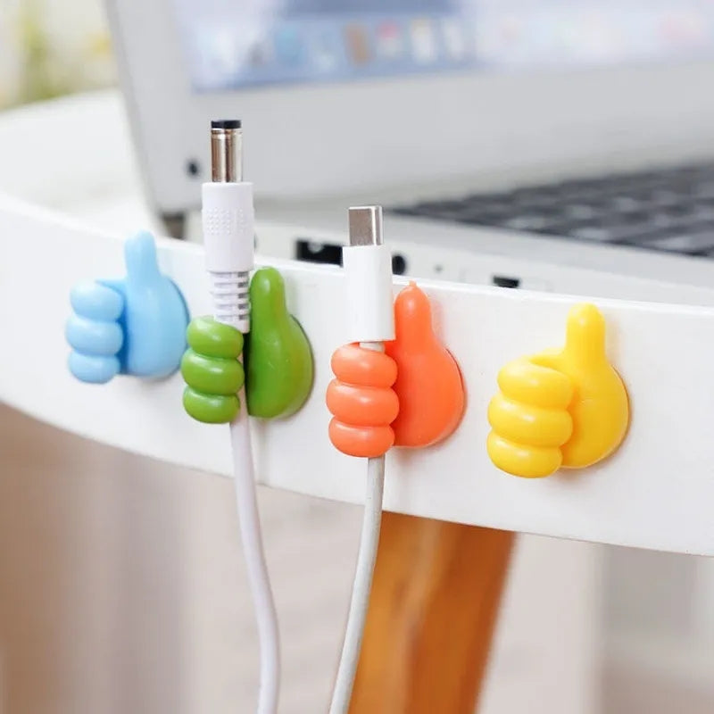 Pack of 10 pieces Thumb mini cable organizer silicon USB cable management multi purpose thumb holder