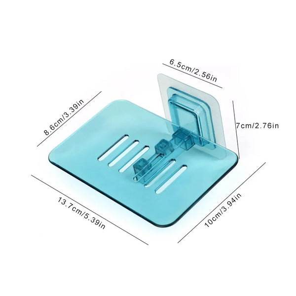 Transparent wall mounted soap holder