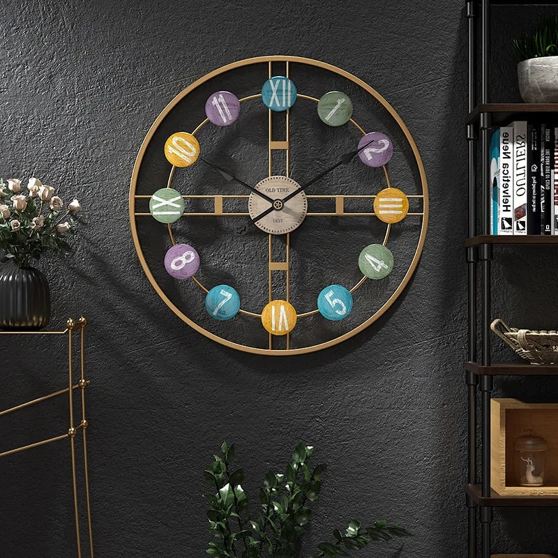 Imported metallic colorful digit clock