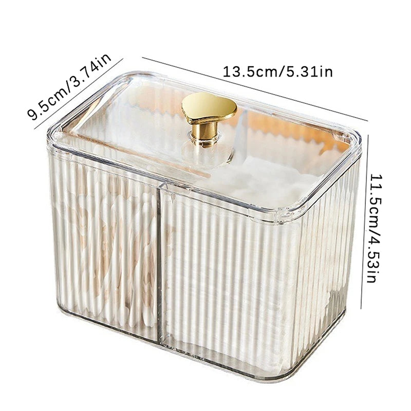 Cotton bud holder + cosmetics organizer