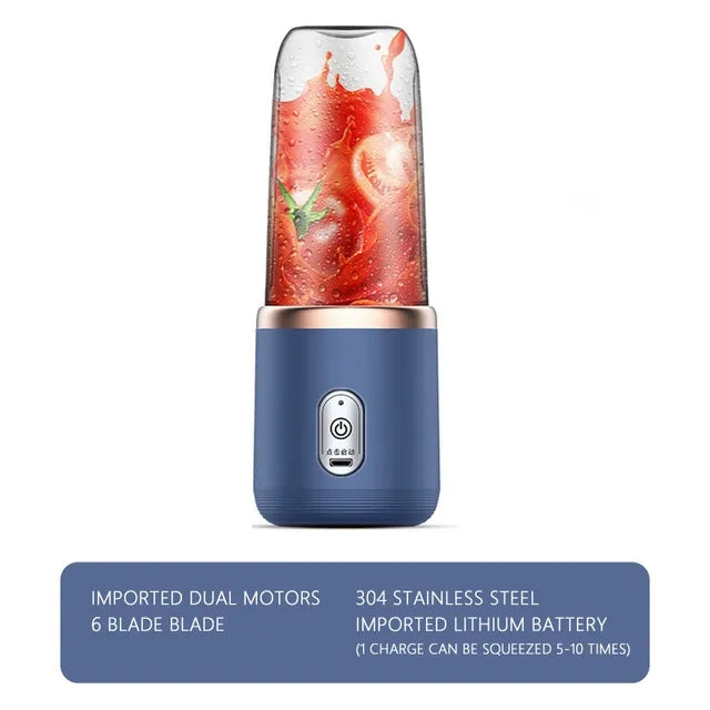 6 Blades Usb Juicer With 300ml Glass