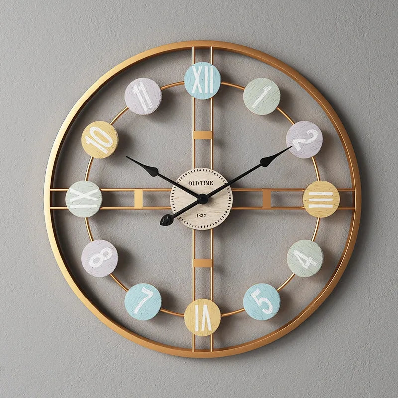 Imported metallic colorful digit clock