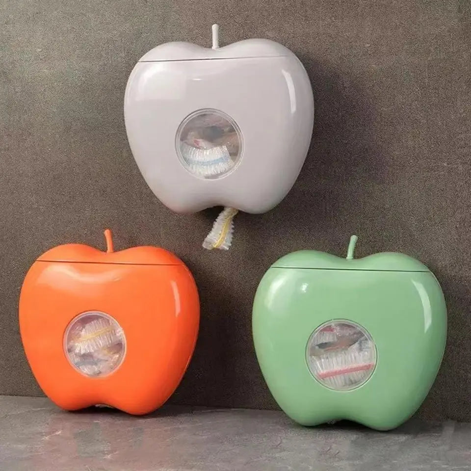 apple shape wall mounted plastic packaging storage box