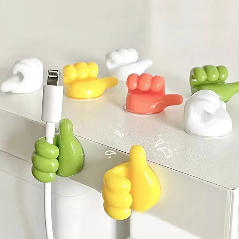 Pack of 10 pieces Thumb mini cable organizer silicon USB cable management multi purpose thumb holder