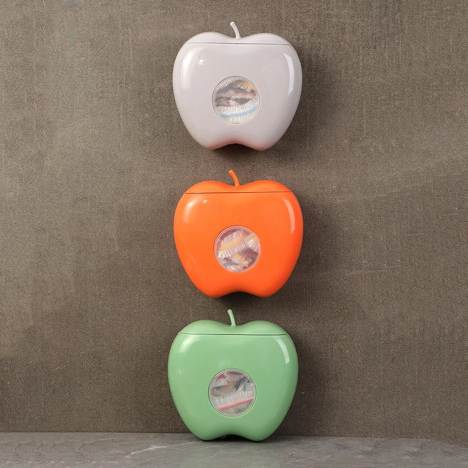 apple shape wall mounted plastic packaging storage box