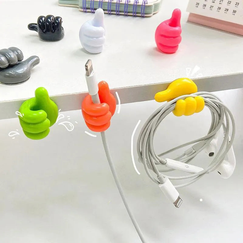 Pack of 10 pieces Thumb mini cable organizer silicon USB cable management multi purpose thumb holder