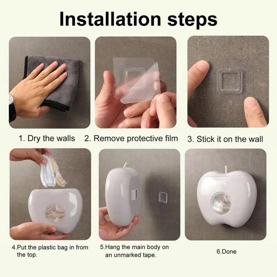 apple shape wall mounted plastic packaging storage box