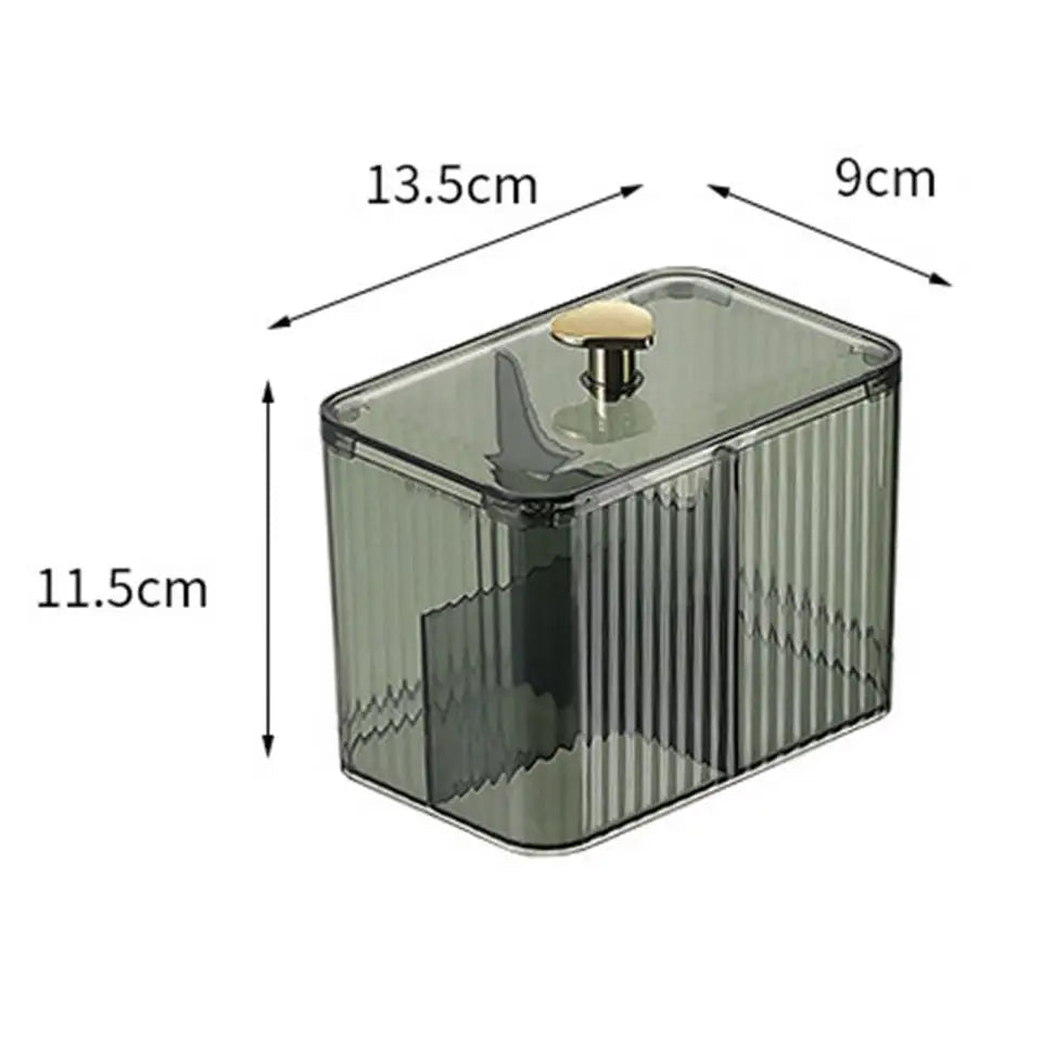 Cotton bud holder + cosmetics organizer