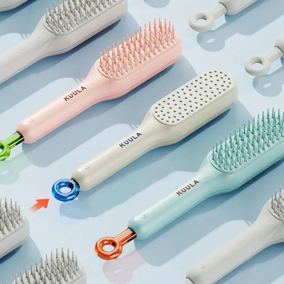 Multipurpose Self Cleaning Hairbrush
