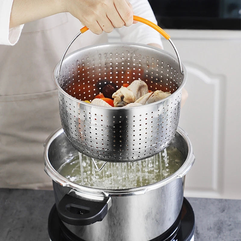 Stainless Steel Steamer And Frying Basket.