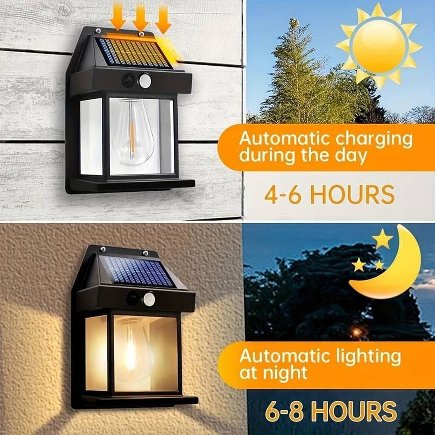 Rechargeable Solar led wall lamp - Solar Sensor led lamp
