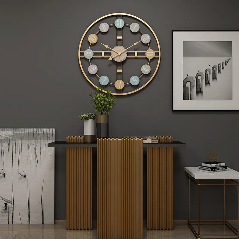 Imported metallic colorful digit clock