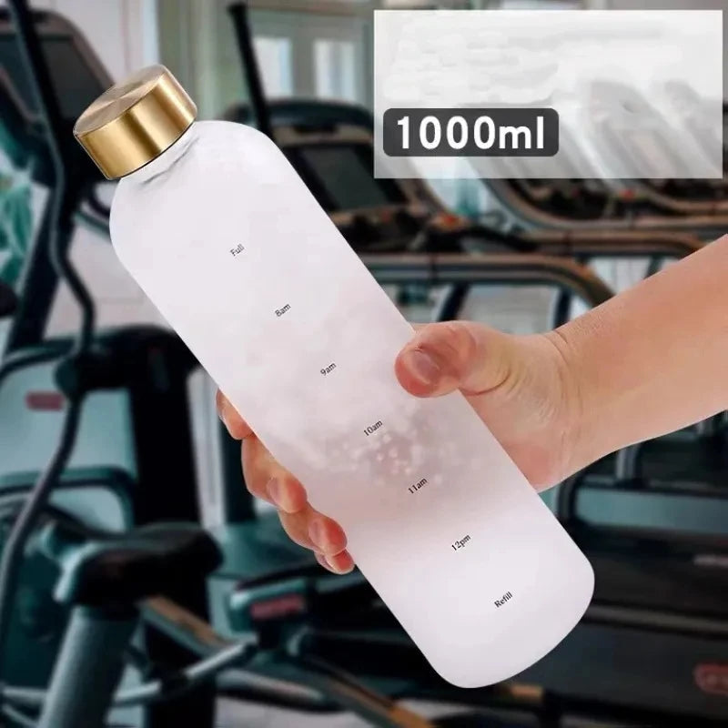 Motivational Reusable water bottle - Colorful plastic body bottle - One liter water Bottle