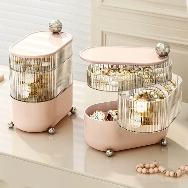 Multi Layer Rotating Desktop Cosmetic Organizer