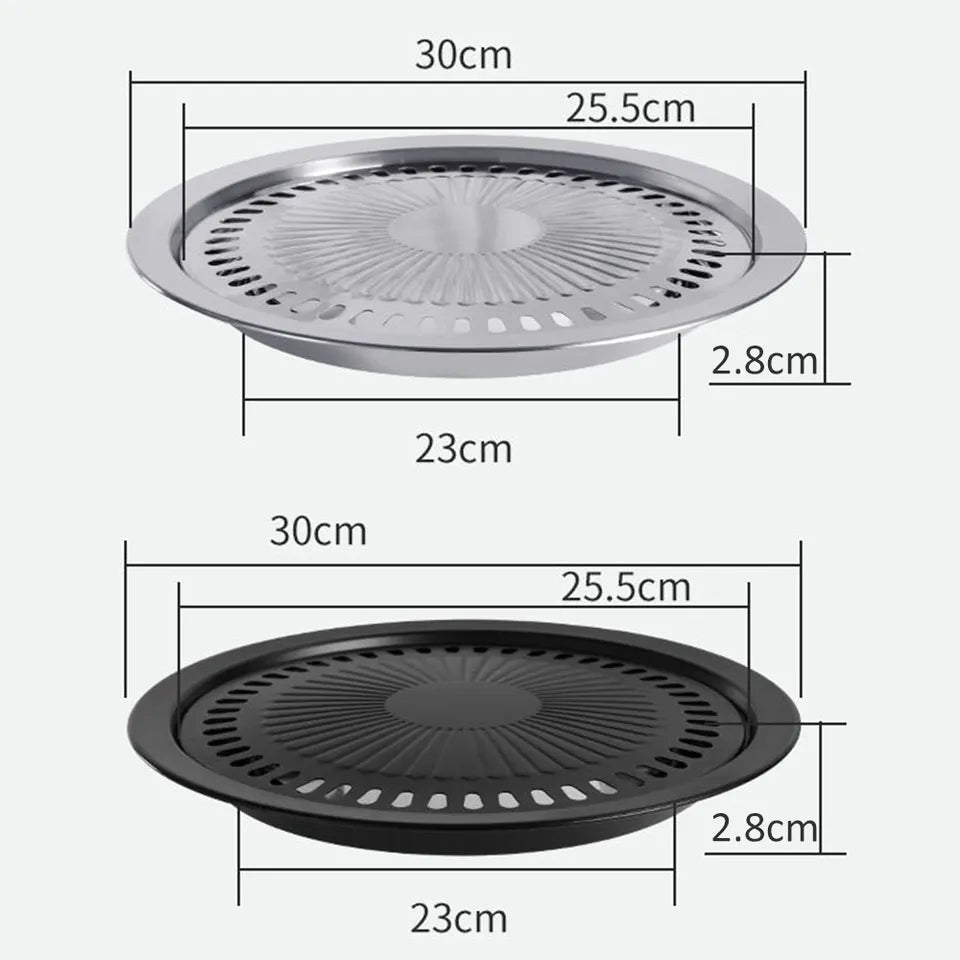 Stainless steel BBQ grill plate