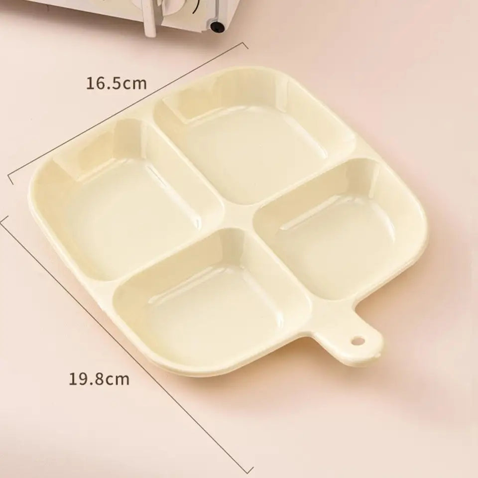 High quality 4 portions serving tray - Plastic body serving Tray