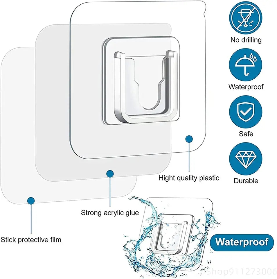 Multifunction Double Sided Adhesive Wall Mounted Hook