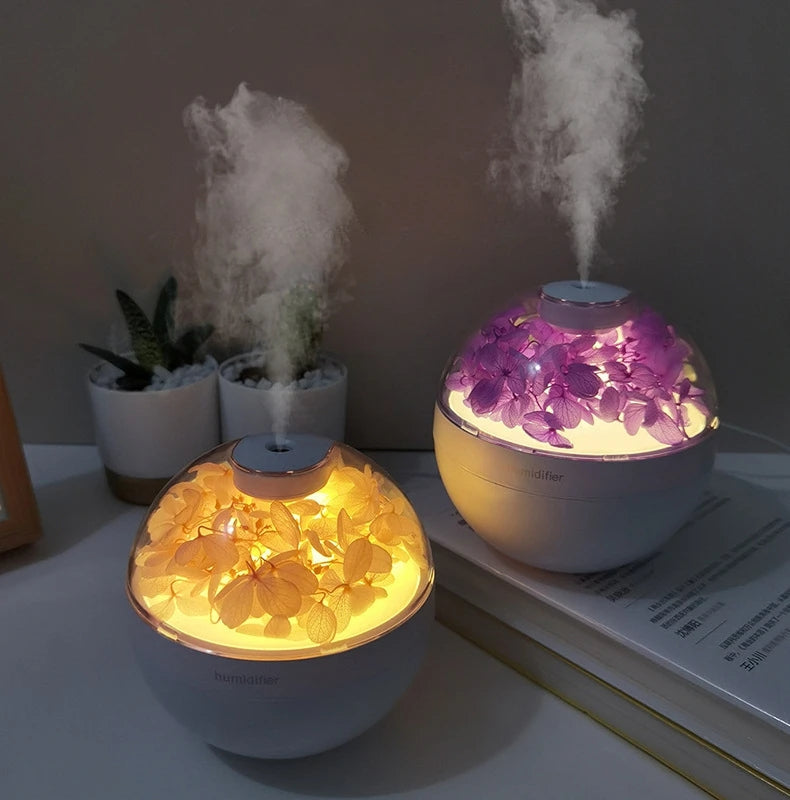 Flower Humidifier, Large Capacity Quiet Cool Mist Humidifier,