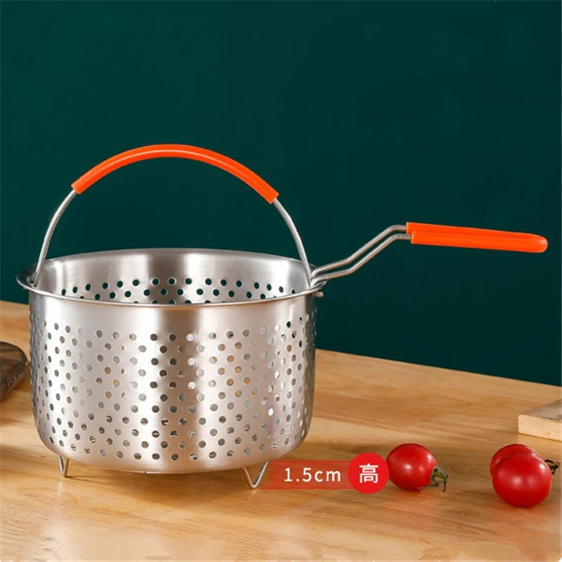 Stainless Steel Steamer And Frying Basket.