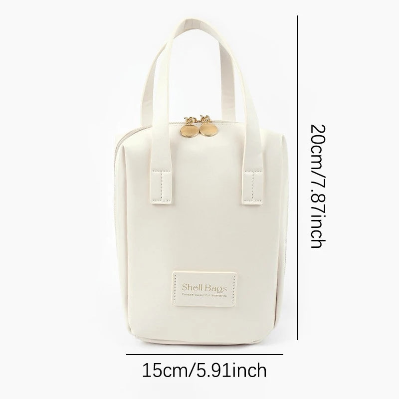 Faux Leather cosmetic organizer - Zipper cosmetic bag