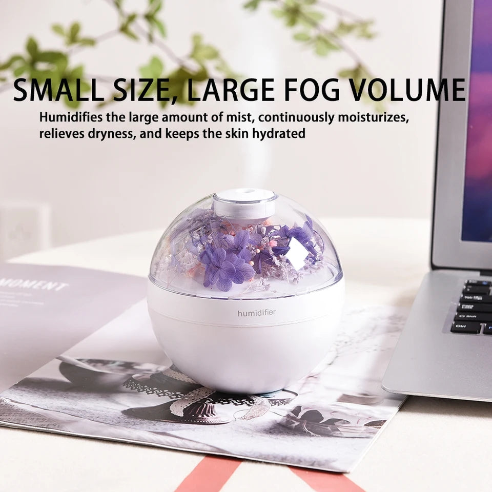 Flower Humidifier, Large Capacity Quiet Cool Mist Humidifier,