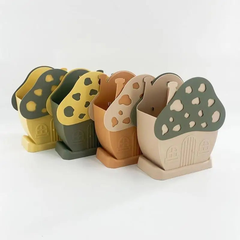 Mushroom design cutlery holder random colour
