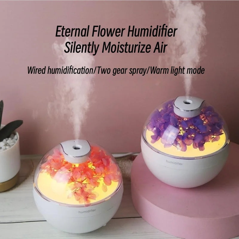 Flower Humidifier, Large Capacity Quiet Cool Mist Humidifier,
