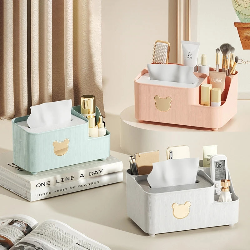 Bear Design Desktop Tissue Storage Box