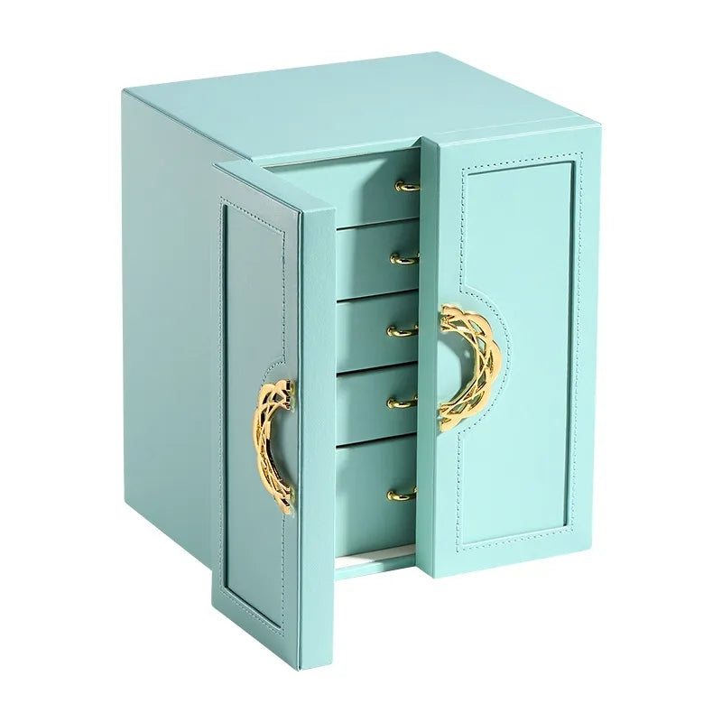Leather Jewelry Drawer Organizer (5 Grid)