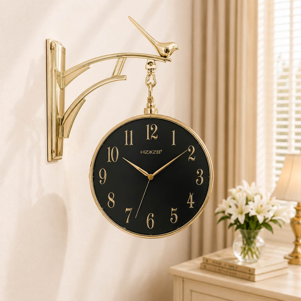 14-Inch Dual-Sided Bird Theme Station Wall Clock